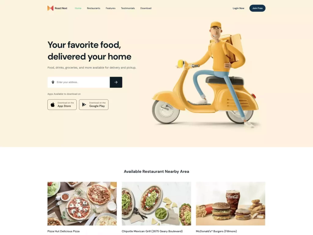 Site Web Livraison àde repas Domicile - Jean-Pierre Golly Webdesigner